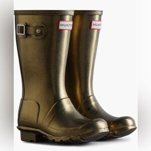 Brand New Girls size 3 Gold Hunter Boots